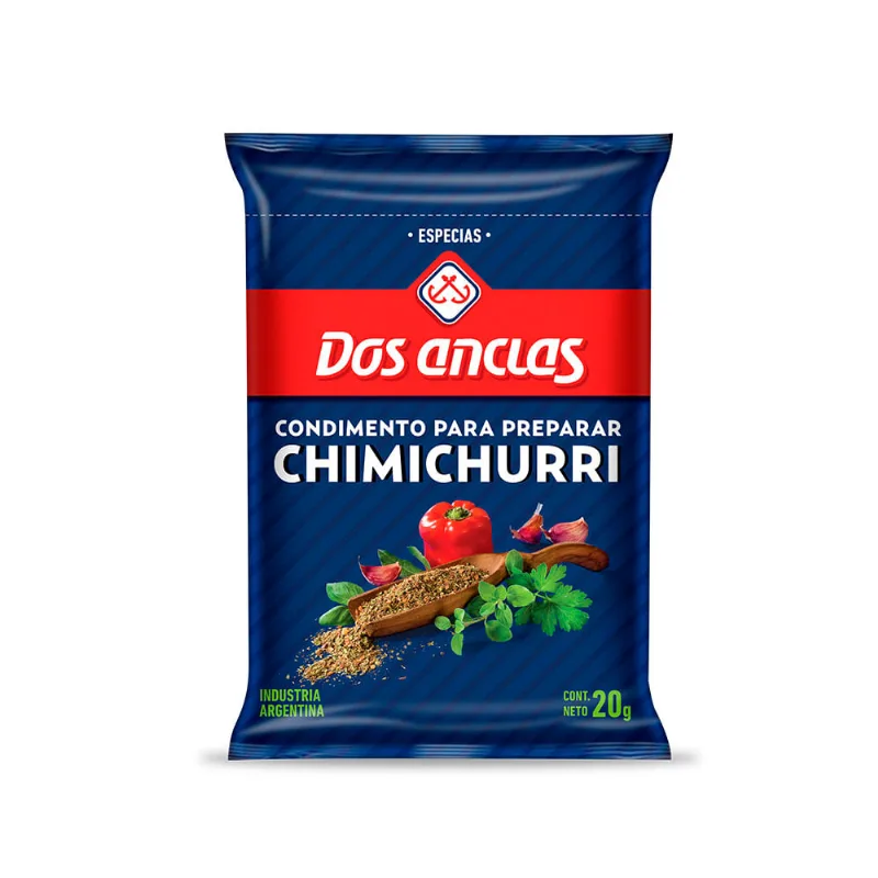 Condimento para Chimichurri 20 Grs Dos Anclas Condimento P/chimichirri Dos Anclas 25g