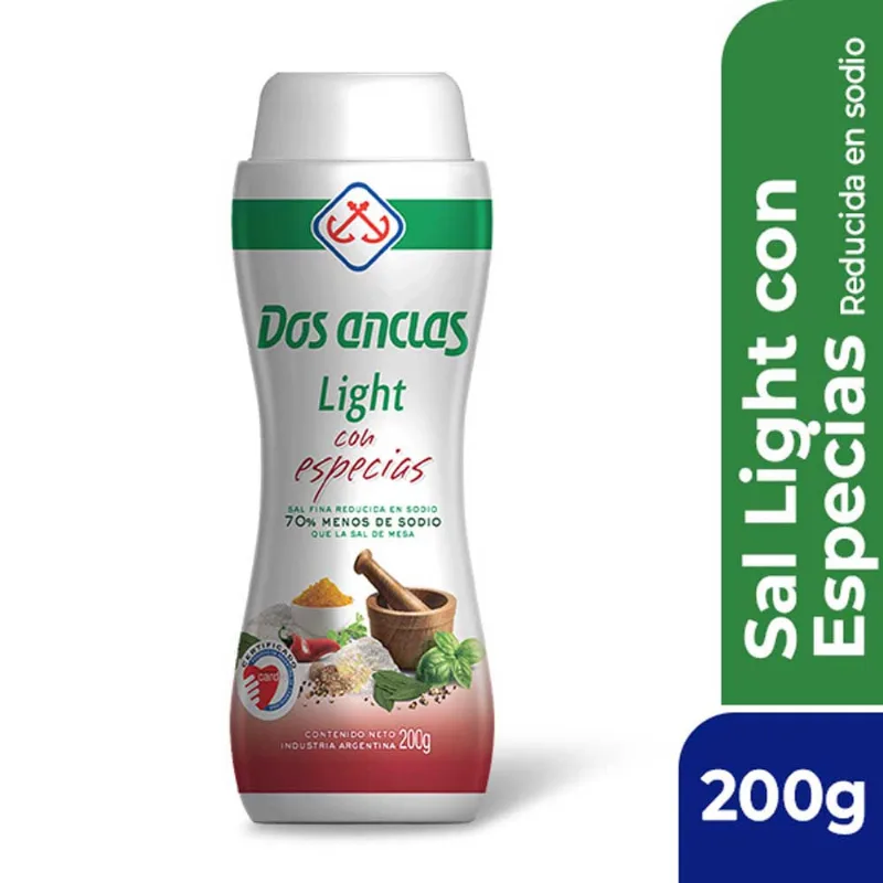Sal Light Con Especias Dos Anclas 200 Gr