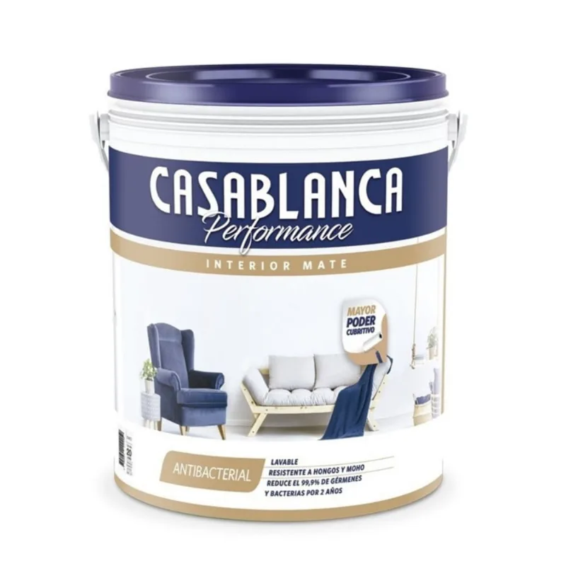 Performance látex interior anti bacteria blanco 4 lts