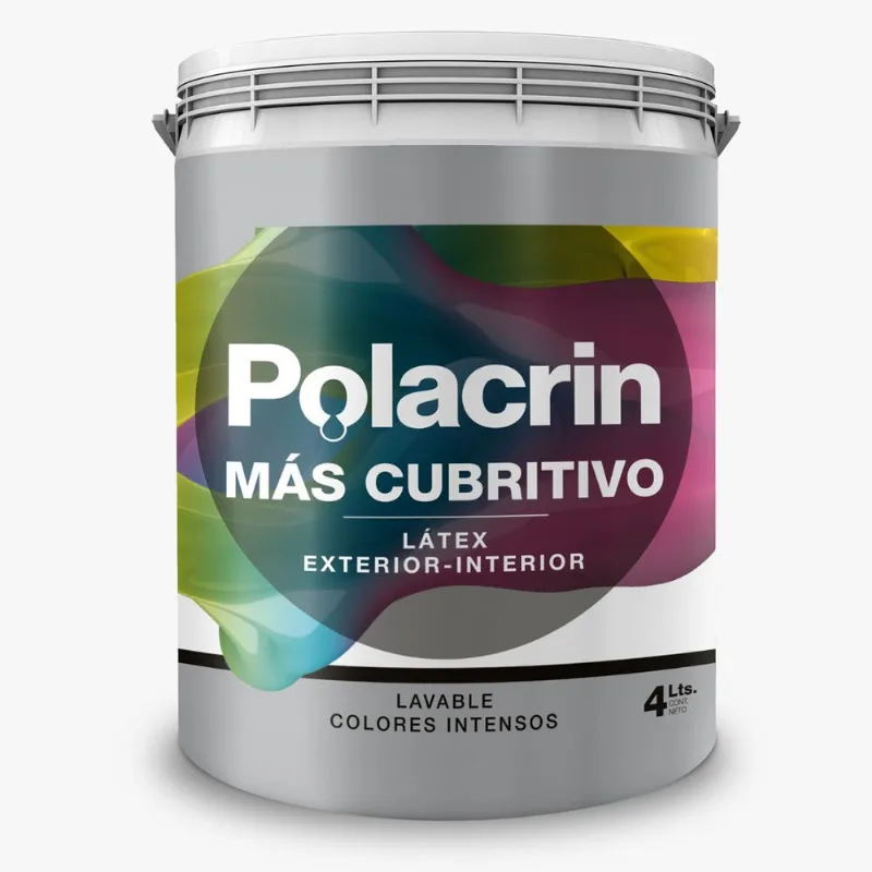 Latex Color Interior Exterior Polacrin 4 Lt Colores