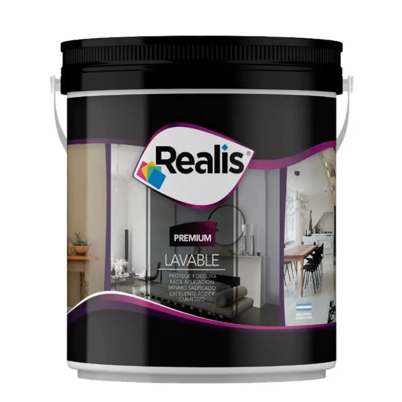 Pintura látex lavable interior Realis mate blanco 10 L