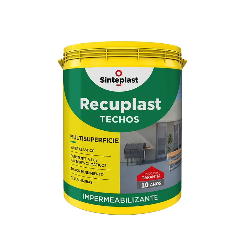Impermeabilizante para techos Recuplast blanco 4 L