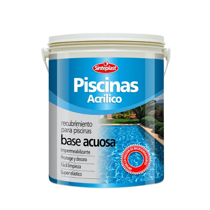 Pintura para piscinas Sinteplast base acuosa blanco 10 lts