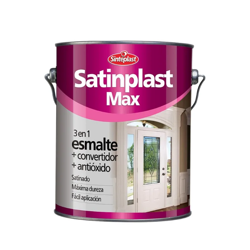 Satinplast max esmalte sintetico 3 en 1 blanco mate 1/2 l
