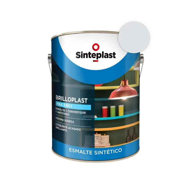 Esmalte sintetico 3 en 1 Brilloplast max aluminio 20 L