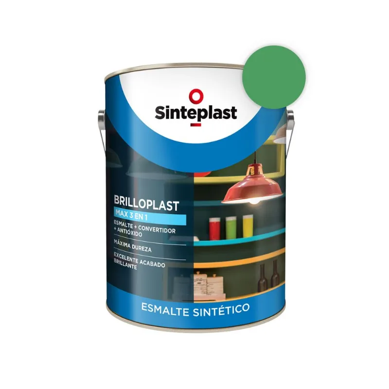 Brilloplast Max esmalte sintético 3 en 1 verde ingles 20 Lts