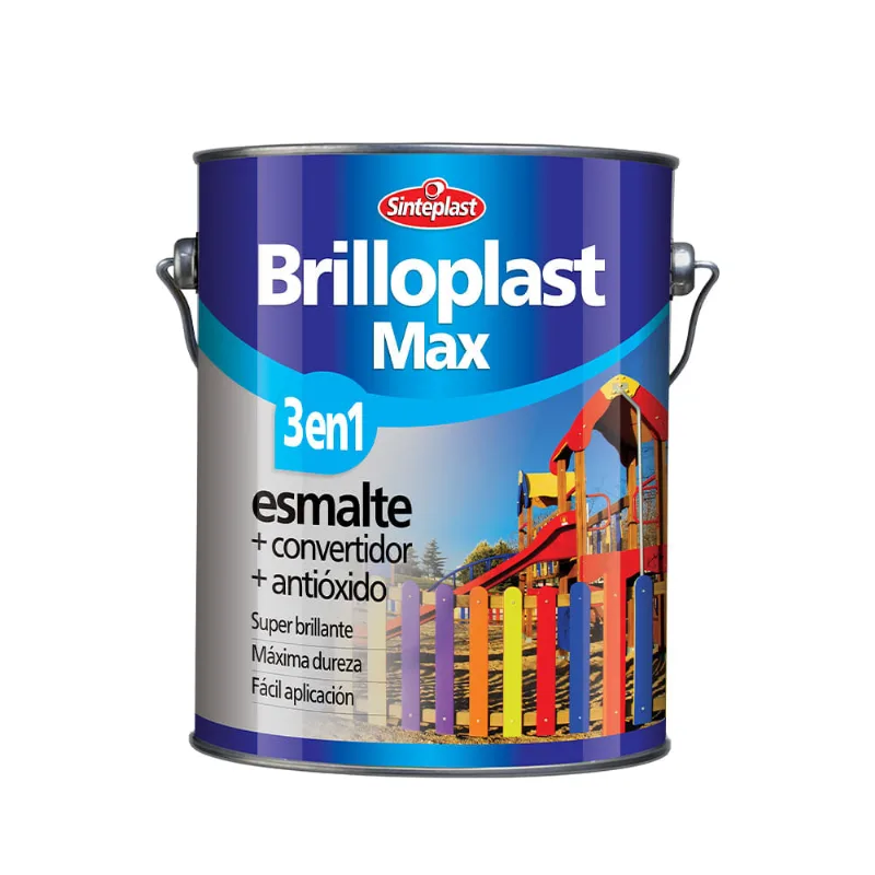 Esmalte sintético 3 en 1 Brilloplast max gris 1 L