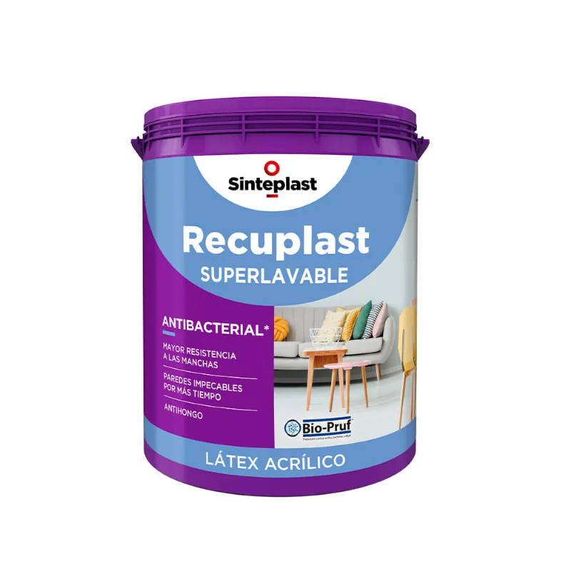 Recuplast látex super lavable interior blanco 20 Lts