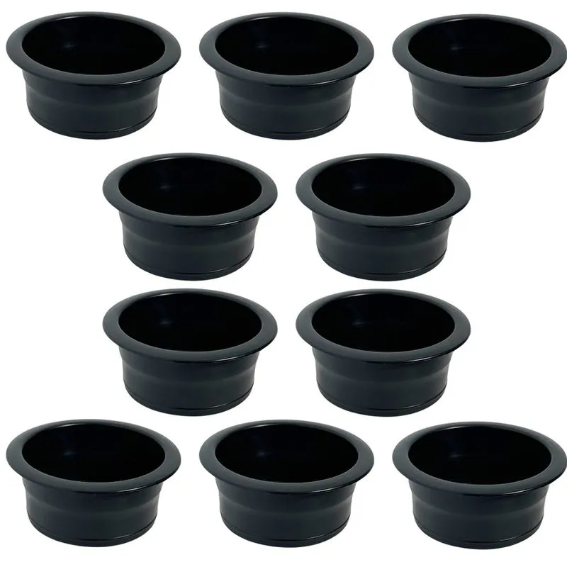 Kit 10 Porta Copos De Embutir Para Lancha Barco Preto