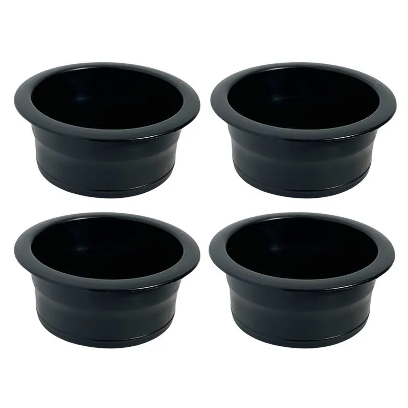 Kit 4 Porta Copos Preto para Sofá e Móveis Embutir