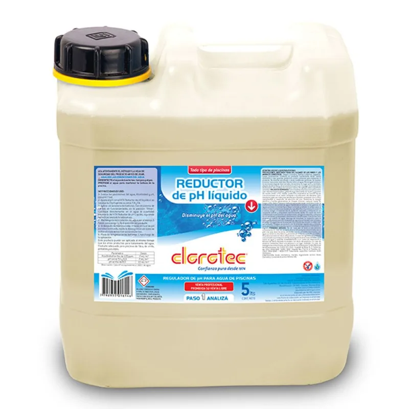 Reductor De PH Liquido Piletas 5lts Clorotec