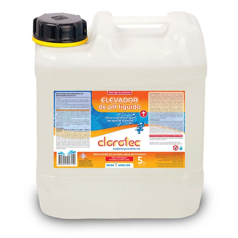 Elevador De PH Liquido Para Piletas 5lts Clorotec