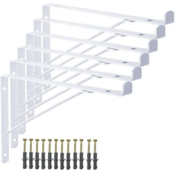 Mão Francesa Suporte Prateleira 2 Par Para Vidro 15cm
