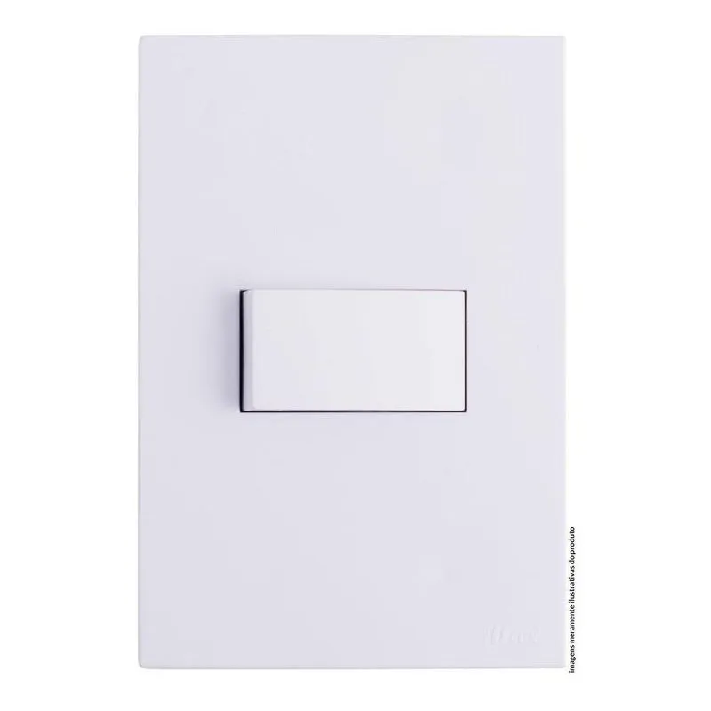 Kit 3 Interruptor De Luz Simples Apagador Branco Recta Blux