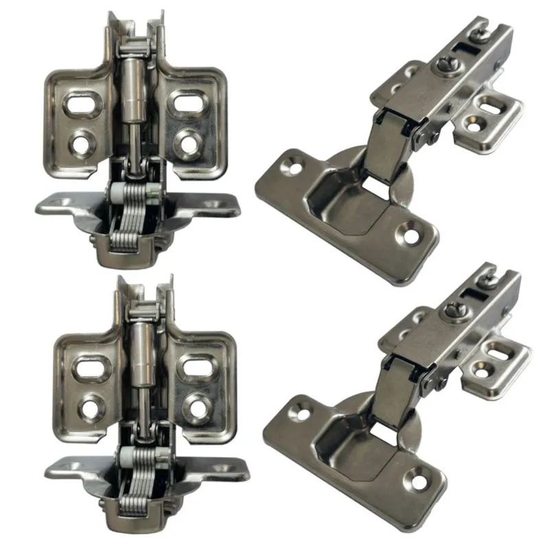 Kit 04 Dobradiça Amortecedor Reta Armário Móveis Caneco 35mm