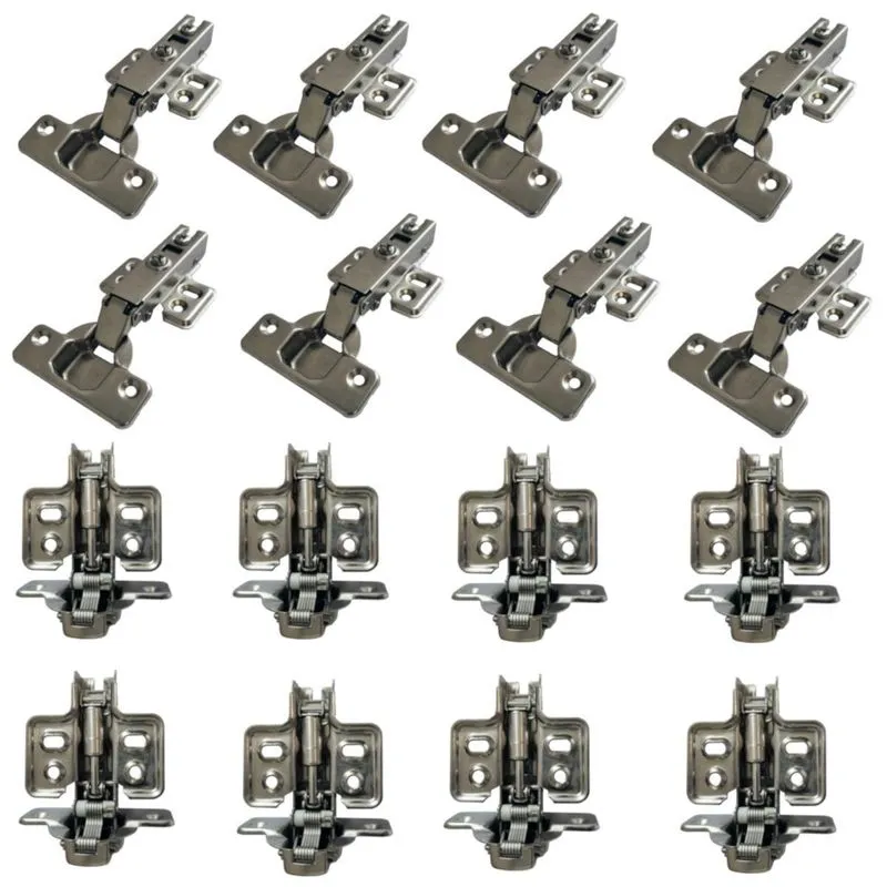 Kit 16 Dobradiça Amortecedor Reta Armário Móveis Caneco 35mm
