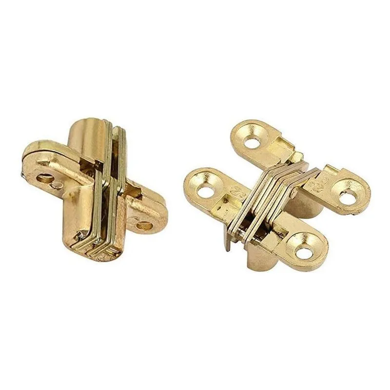 Kit 02 Dobradiça Invisível Armários Oculta Liga Zinco 45mm