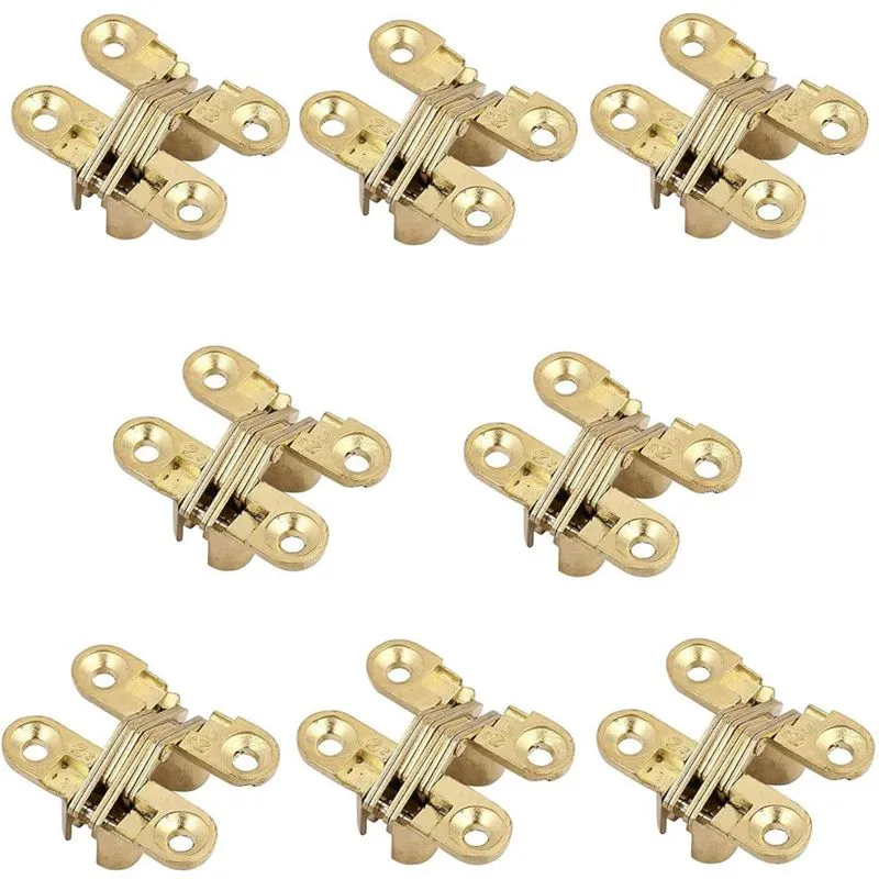 Kit 08 Dobradiça Invisível Armários Oculta Liga Zinco 45mm