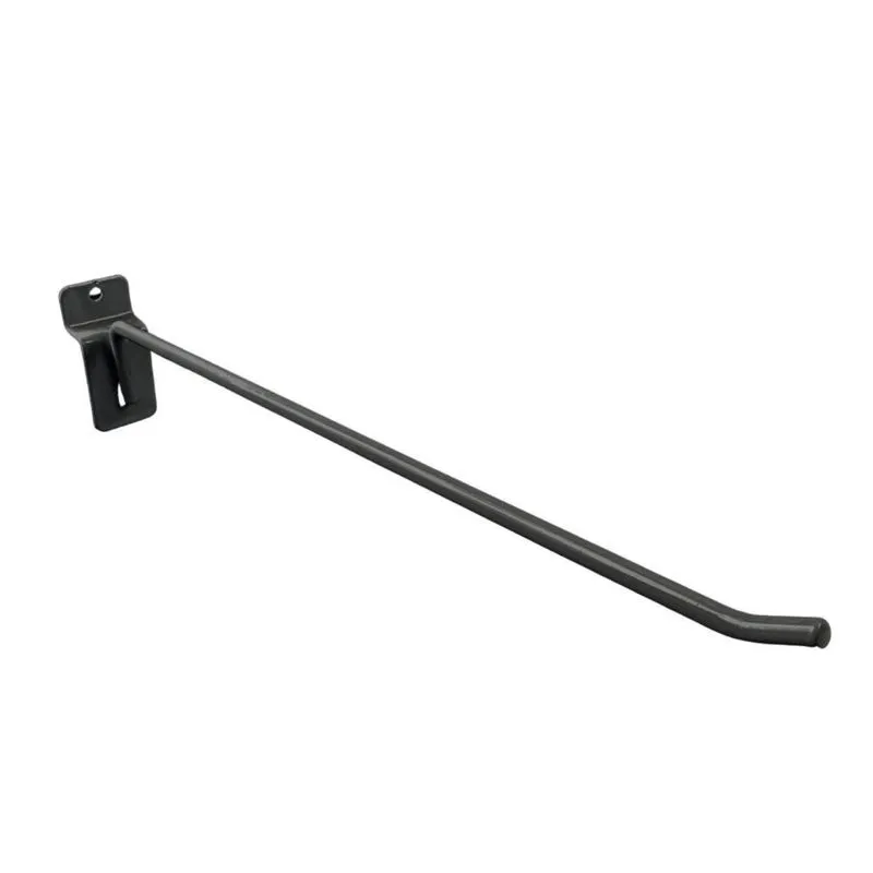 100 Gancho P Painel Canaletado 25cm Arame 5mm Preto