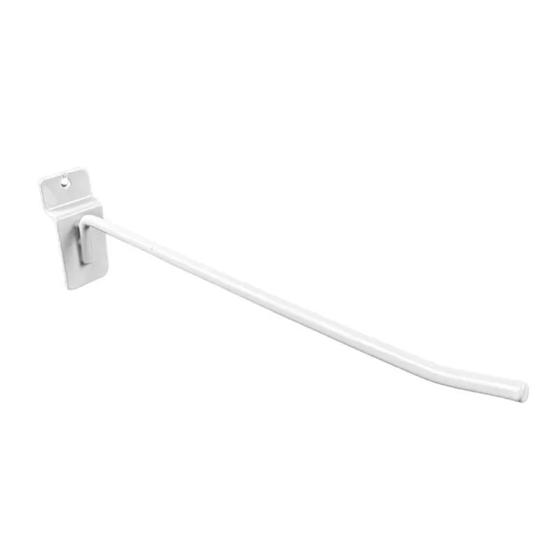 50 Gancho Painel Canaletado 20cm Arame 5mm Branco