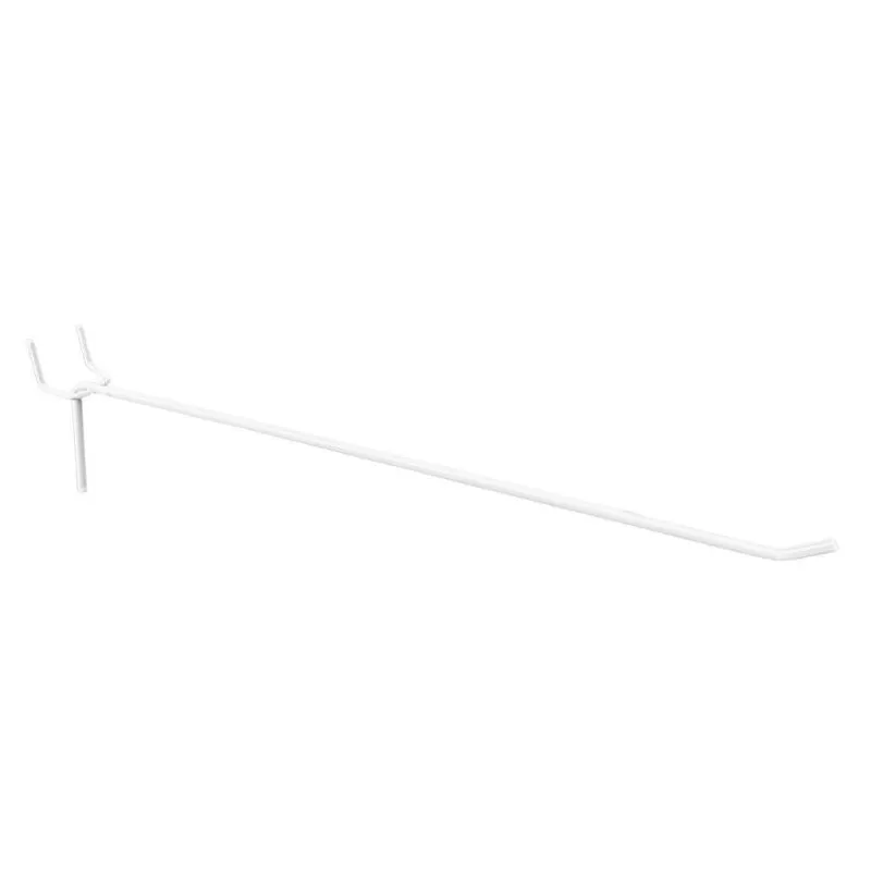 20 Gancho Para Eucatex 30cm - Arame 4mm Branco