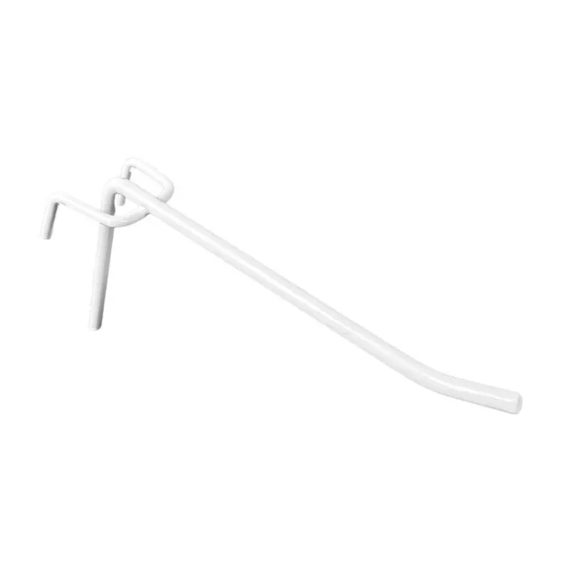 20 Gancho Para Tela 10cm - Arame 4mm Branco
