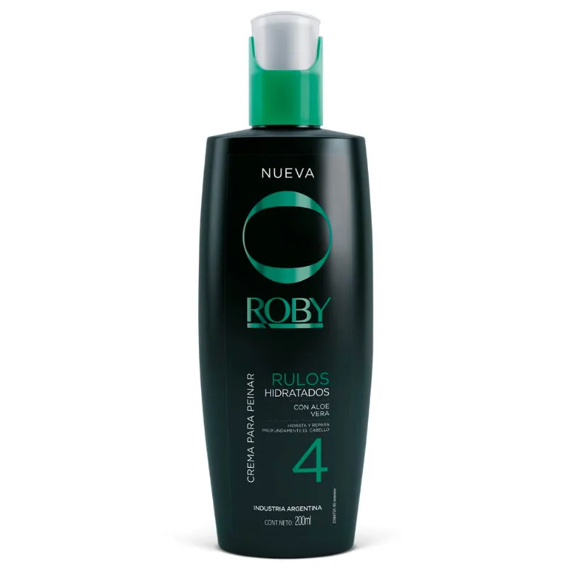 Crema Peinar Rulos Roby 200ml Tratamiento Capilar Roby Rulos Hidratados 200 Ml