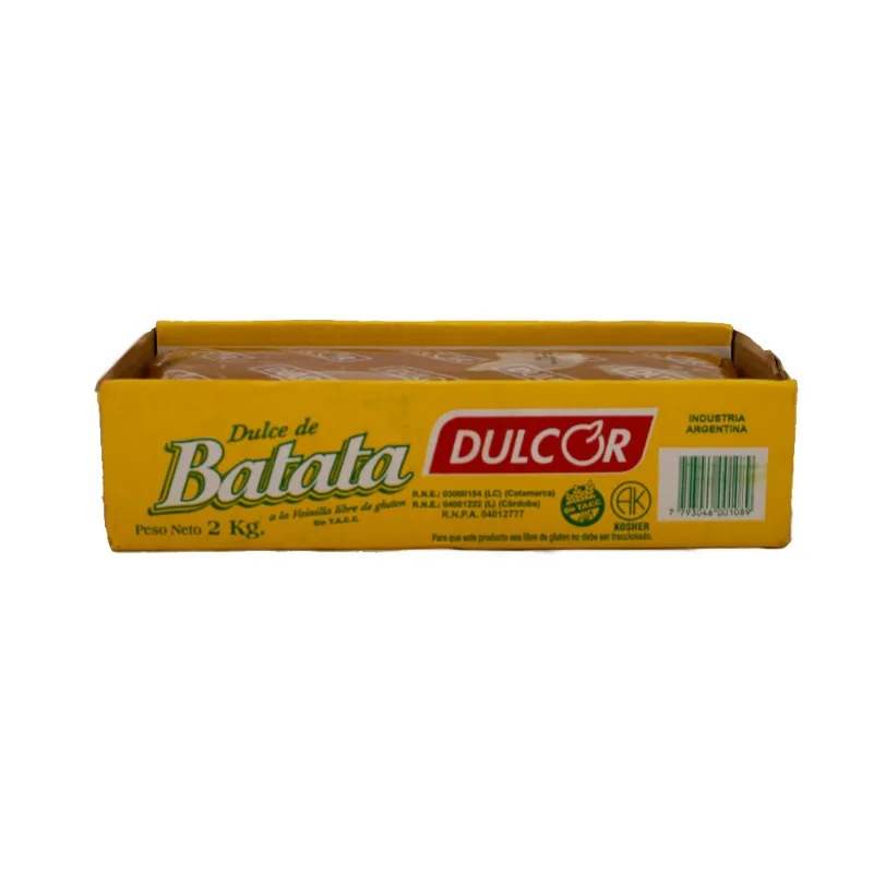 Dulce de Batata sabor Vainilla 2 Kg Dulcor Dulce De Batata Dulcor Con Vainilla 2 Kg