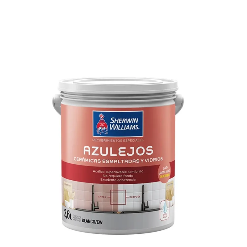 Pintura para azulejos Novacor Semi brillante Blanco 3,6 Lts Blanco