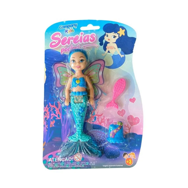 Brinquedo Mini Boneca Sereia Pocket Sortida Infantil - 1 un
