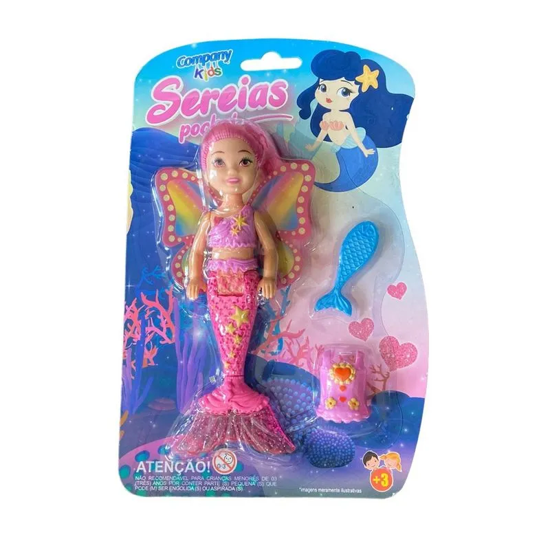 Brinquedo Infantil Mini Boneca Sereia Pocket Sortida