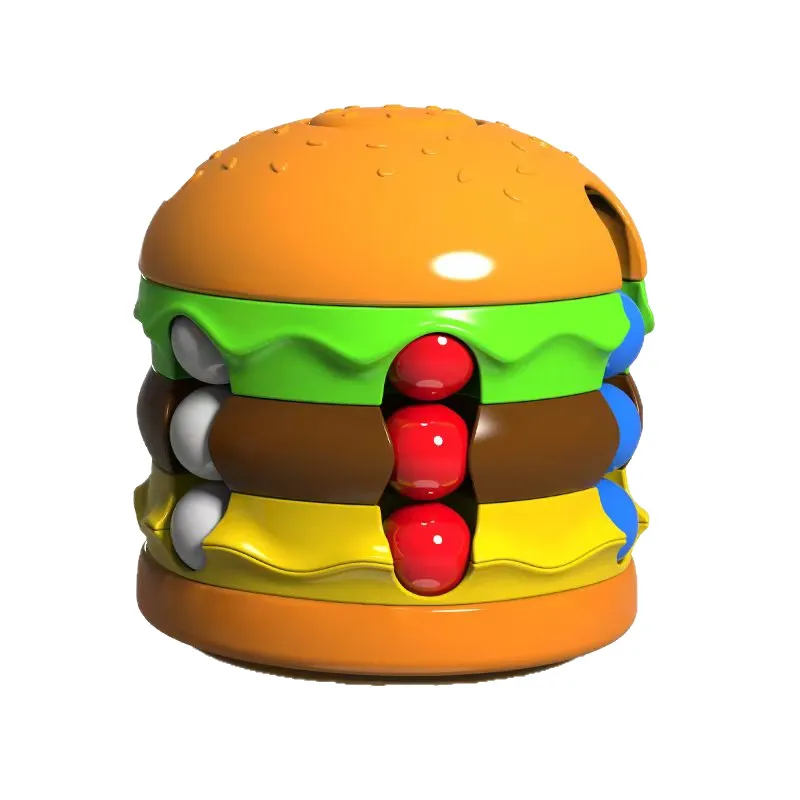 Brinquedo Fidget Cube Hamburger French Fries Pop Beans Orange