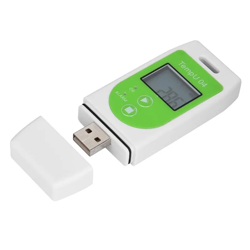 Registrador De Dados De Temperatura Usb 32000 Records Com Lcd Ip65