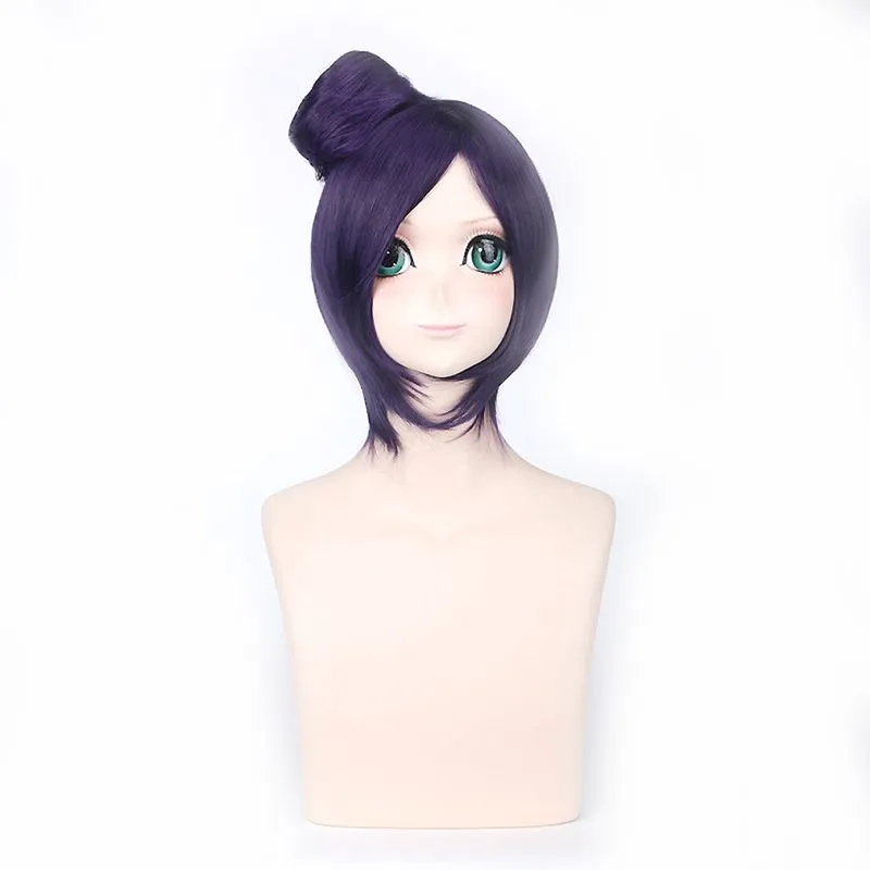 Peruca De Cosplay Konan Party, Cabelo Sintético, 40 Cm, Roxo Profundo