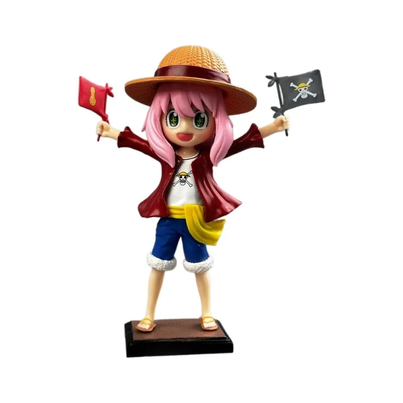 Figura De Ação De Anime Anya Forger Em Traje De Luffy, Pvc De 18 Cm