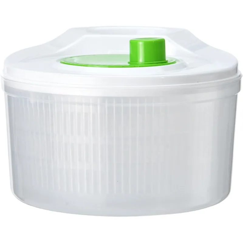 Secador De Vegetais Salad Spinner Manual Branco Verde 0,9 Kg
