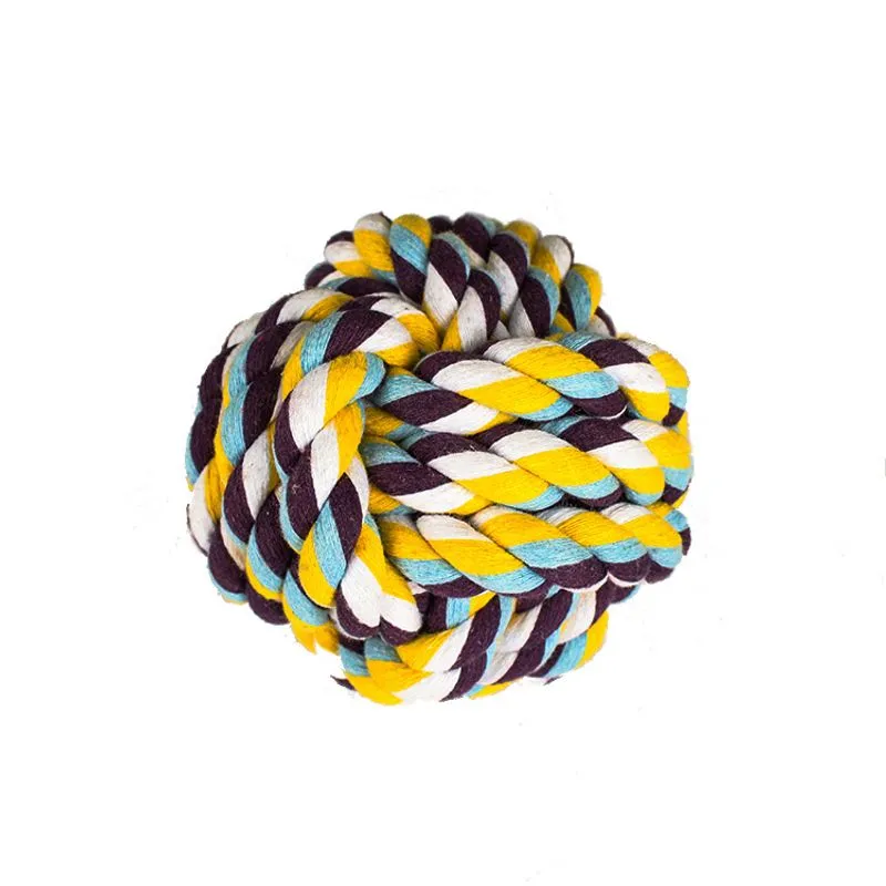 Corda De Algodão Durável De Brinquedo Para Cães De 6 Cm Atada Para Mastigar