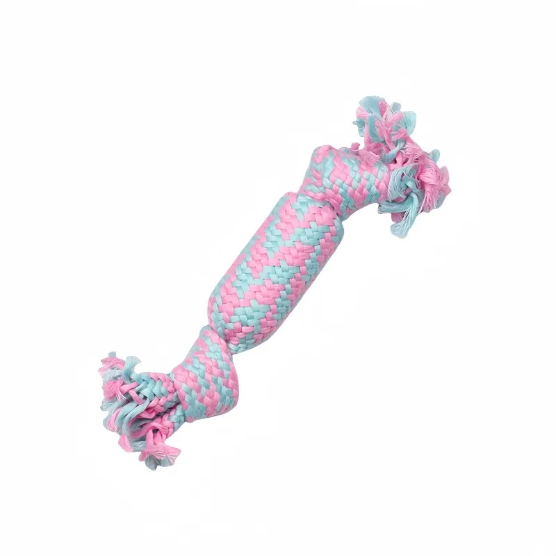 Brinquedo Para Cães, Corda De Algodão Durável Squeaky Candy, 24 Cm Para Pequenos E Médios
