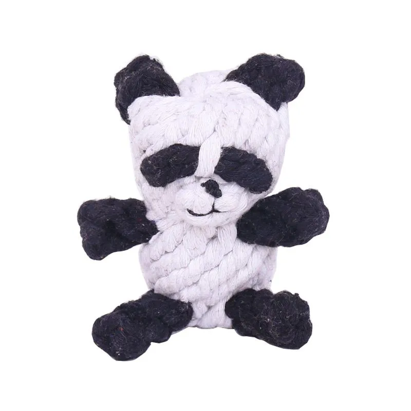 Brinquedo Para Cães, Corda De Algodão Tecida À Mão, Panda, Para Mastigar E Brincar