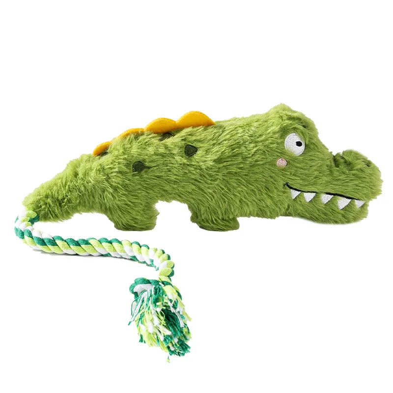Jacaré De Brinquedo De Pelúcia Interativo Com Corda Para Mastigar
