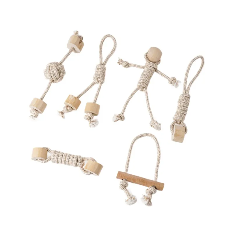 Conjunto De Brinquedos Para Cães, Corda De Algodão Durável, 6 Peças Para Mastigar