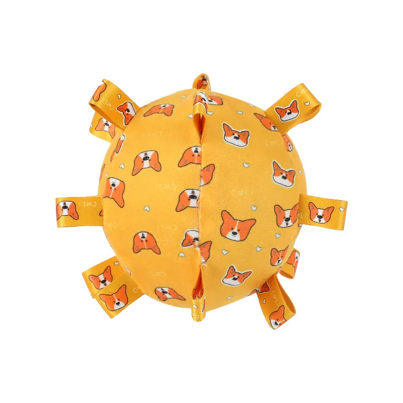 Estampa Interativa De Corgi De Brinquedo Para Cães Com Etiquetas Enrugadas Para Brincar