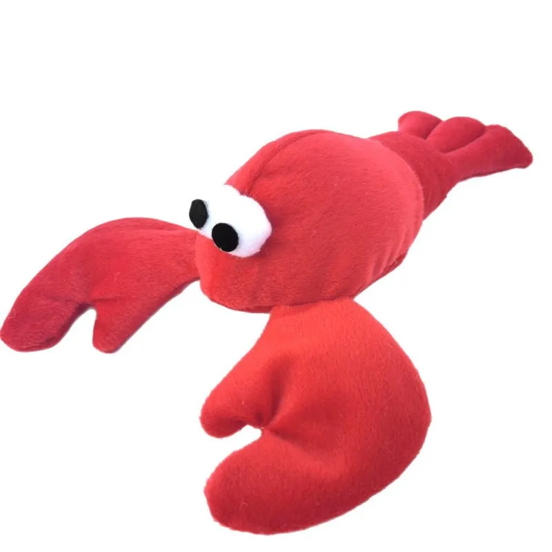 Brinquedo De Pelúcia Para Cães Lagosta Com Guincho Para Mastigar E Brincar