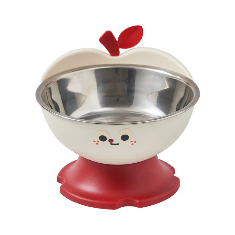 Prato Anti-derramamento De Aço Inoxidável Elevated Cat Bowl Para Animais De Estimação