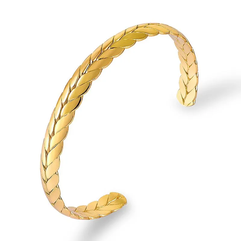 Pulseira De Punho Elegante Em Tecido Dourado Para Mulheres