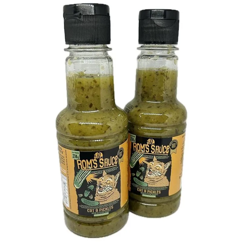 2 Molhos De Pepino Agridoce Cat A Pickles Rom's Sauce 200g