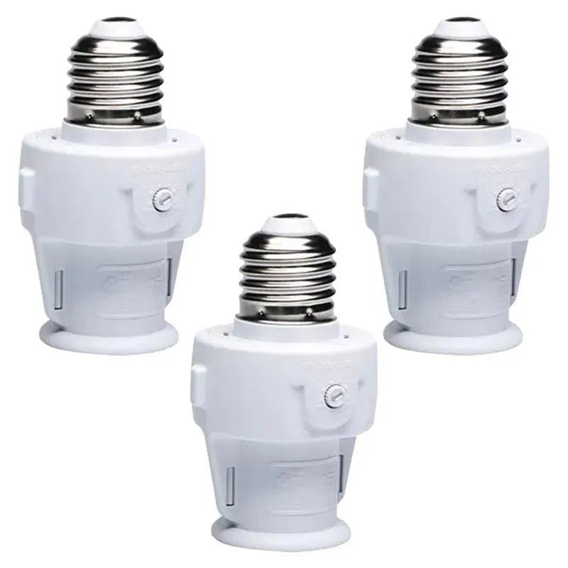 3 Relé Sensor Soquete E27 Aciona Luz Automaticamente A Noite