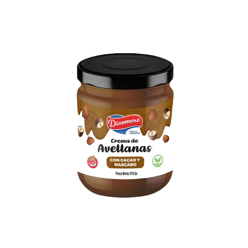 Crema De Avellanas Con Cacao Mascabo Sin Tacc 70 Gr Dicomere