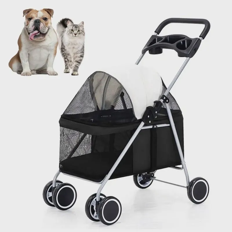 Carrinho Gato Cachorro Cao Pet Animal de Estimaçao Passeio Ar Livre Caminhada Shopping Restaurante Confortavel Transporte Dobravel Seguro Lazer