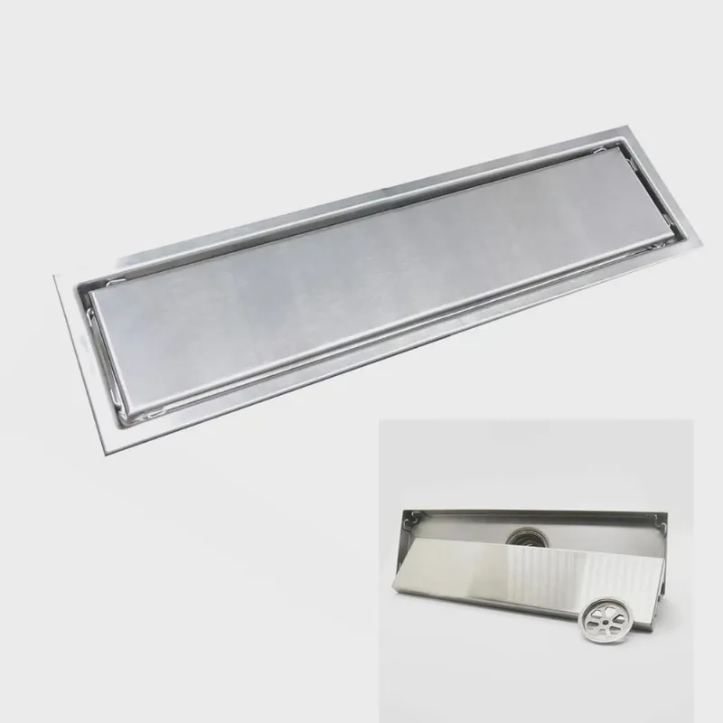 Ralo Linear Oculto Inox 20cm Invisivel Banheiro Lavabo Anti Odor Anti Inseto Resistente Seguro Higienico